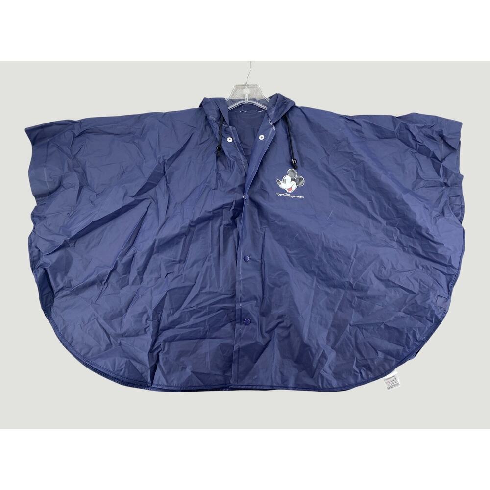 Authentic Tokyo Disney Resort Kids Mickey Mouse Rain Poncho - Navy (Size 130) - Picture 1 of 5